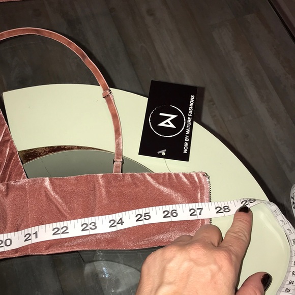 Mauve Velvet Feel Bralette with Zip Back - Picture 6 of 6